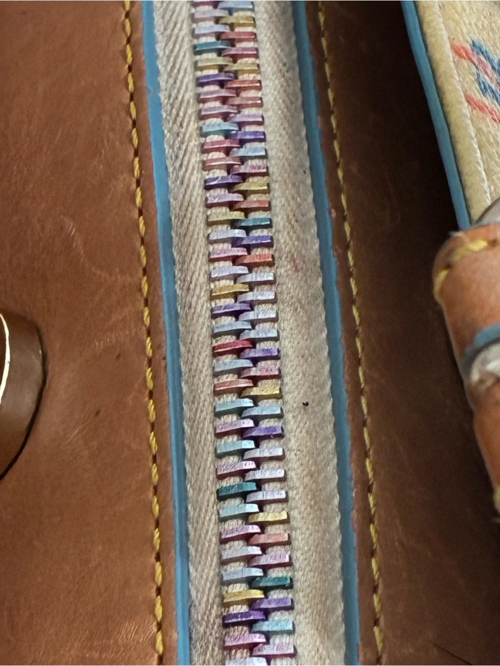 Rare Vintage Dooney and Bourke Rainbow DB Monogram Satchel Purse Heart Charm